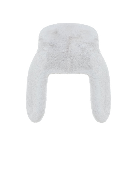 White mink fur trapper hat, 2 White mink fur trapper hat, 2