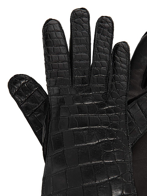 Crocodile leather gloves, 3