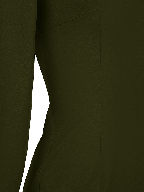 Dark Green Fringed Mini Dress, 4