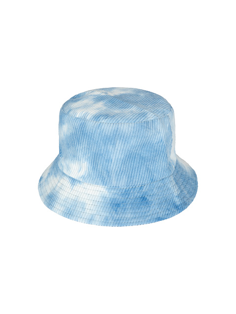 Blue Tie-dye & Blue Embroidery Corduroy Bucket Hat, 2