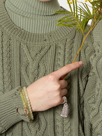 Silver & Jasper Beaded Bracelet, 2