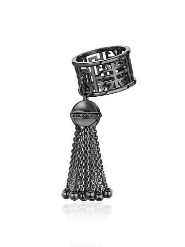 Blackened gold hand ring, 1