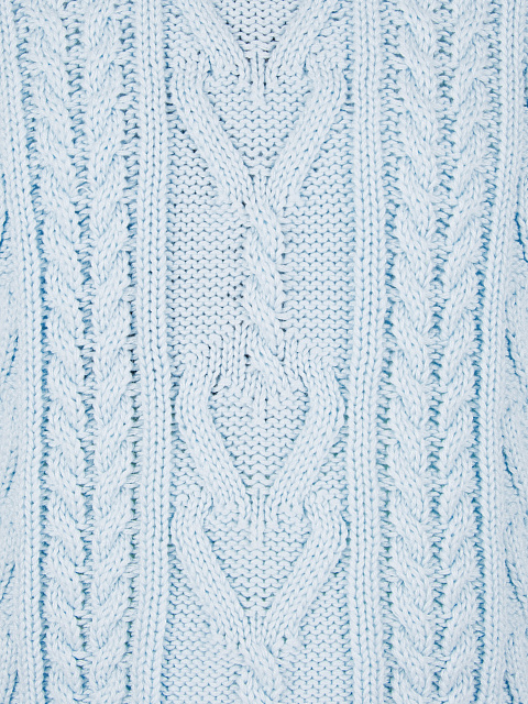 Kids Blue Cable Knit Cotton Mix Sweater, 3