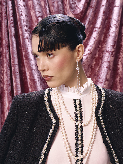 Black and white chiffon and tweed mini dress, 10