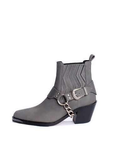 Grey Nubuck Ankle Boots, 2