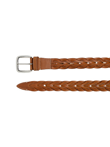 Braided leather belt, 2