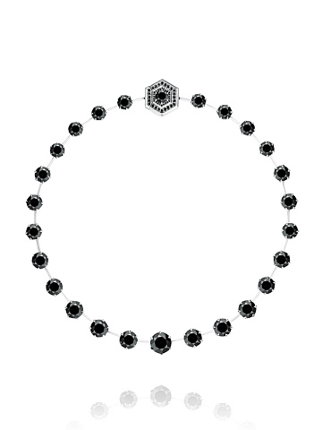 White Gold & Black Diamonds Necklace, 2