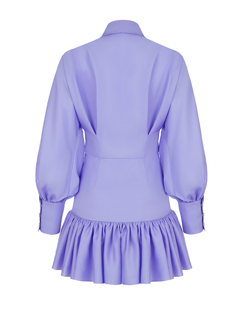 Lilac Cotton Shirt Mini Dress, 2 Lilac Cotton Shirt Mini Dress, 2