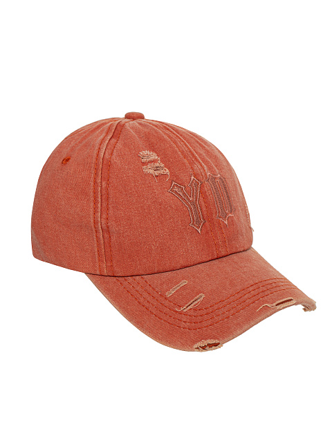 Orange Denim "YD" Embroidered Cap, 1