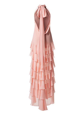 Pink chiffon dress, 2