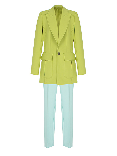 Lime Green & Light Blue Viscose Suit, 1
