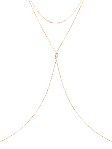 Rose Gold, Pear-cut Topaz & Sapphire Body Chain, 1