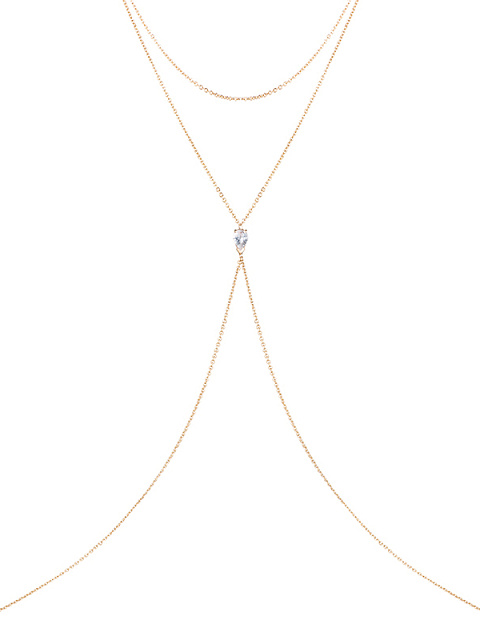 Rose Gold, Pear-cut Topaz & Sapphire Body Chain, 1
