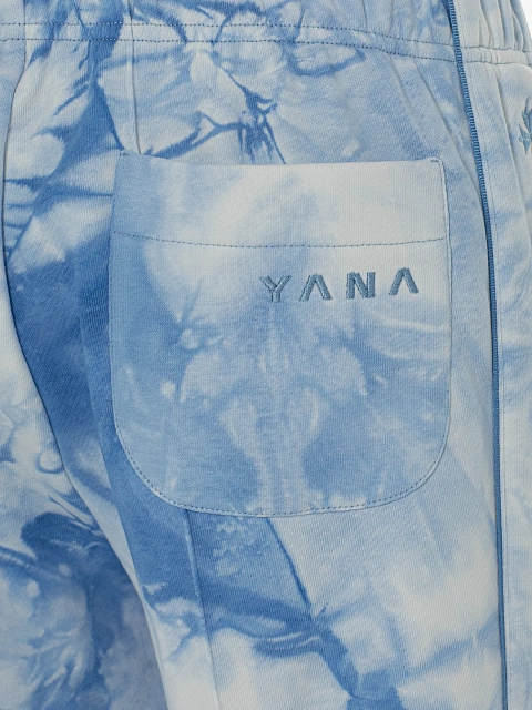 Light Blue Embroidered Tie-dye Cotton Tracksuit, 6