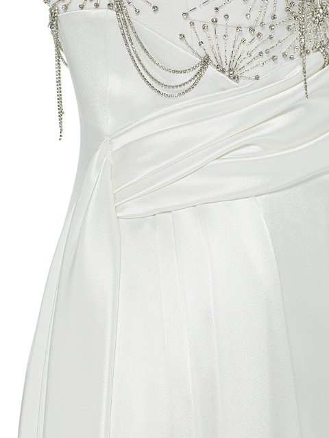 White maxi dress with embroidery, 4