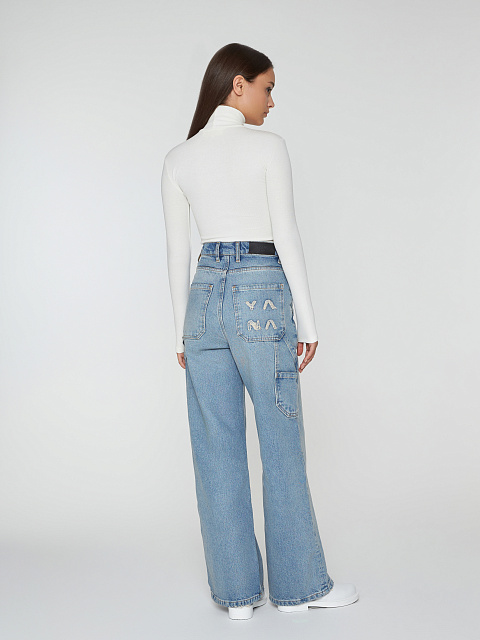 White Ribbed Cotton L/S Turtleneck Bodysuit, 7