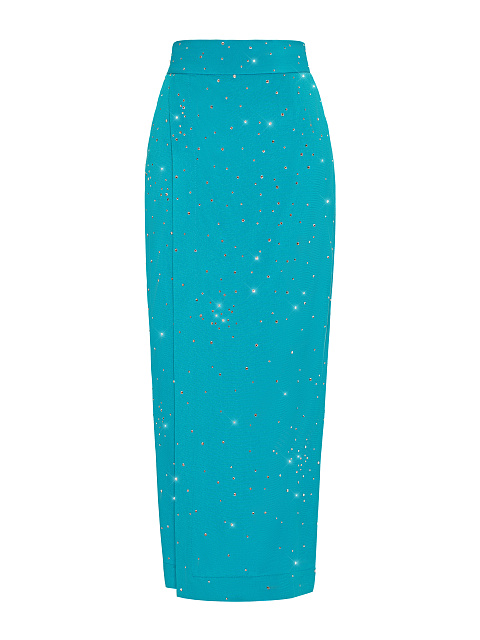 Turquiose Silk Top & Midi Skirt, 4 Turquiose Silk Top & Midi Skirt, 4