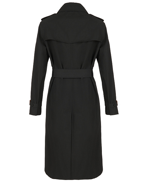 Black Cotton Trench Coat, 4