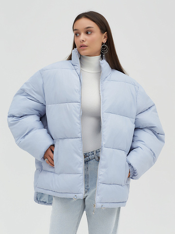 Blue voluminous down jacket, 2
