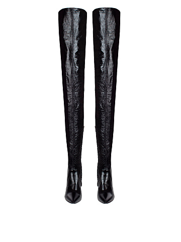 Black Patent Leather Jack Boots, 2