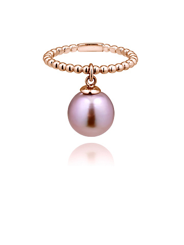 Rose Gold Pearl Ring, 1