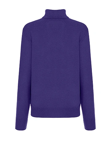 Men's Violet Cashmere Turtleneck Sweater, 2