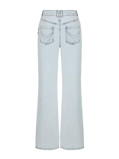 Distressed Blue Cotton Jeans, 3