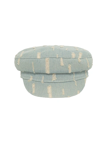Light Blue Distressed Denim Gavroche Cap, 2