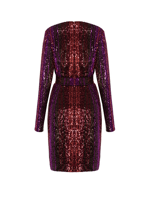 Knit Mini Dress With Sequins, 5