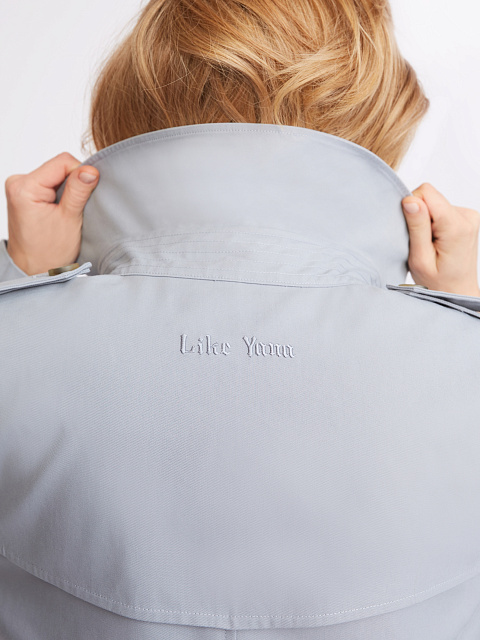 Light Blue Cotton Trench Coat, 13