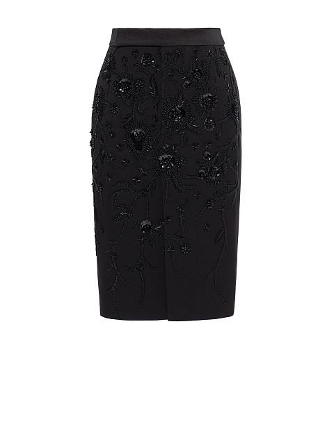 Black embroidered skirt, 1 Black embroidered skirt, 1
