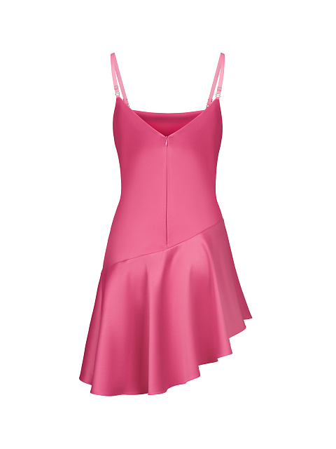 Pink Asymmetric Mini Dress, 2
