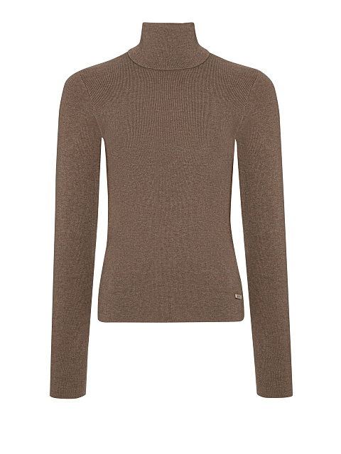 Brown Cashmere & Silk Turtleneck, 1