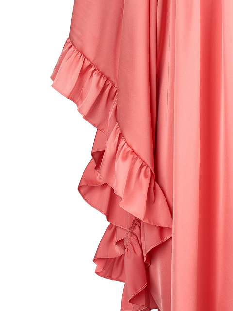 Pink Rayon Ruffled Mini Dress, 3