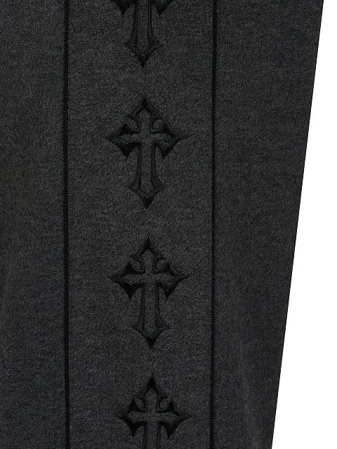 Grey Jersey Set With Cross Embroidery, 4