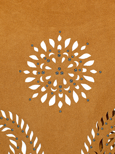 Brown Cut Out Suede Vest, 4