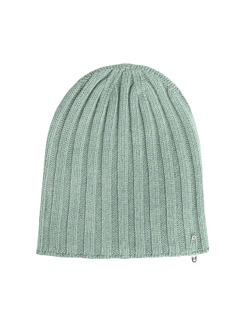 Green Cashmere Safety Pin Beanie, 1
