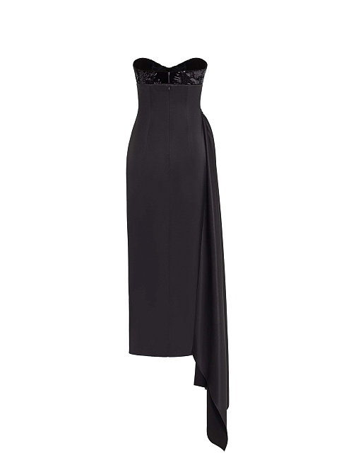 Black silk dress, 3