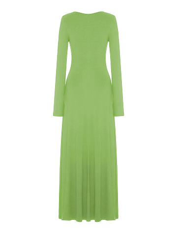 Light Green Rayon Jersey Maxi Dress, 2