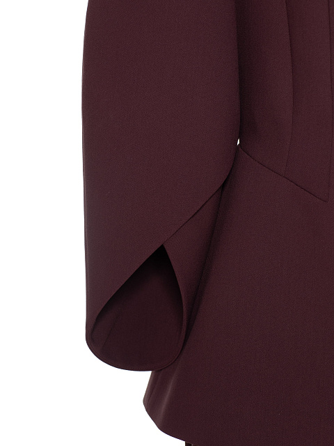 Wine-colored Two-piece Suit With Flared Trousers, 6