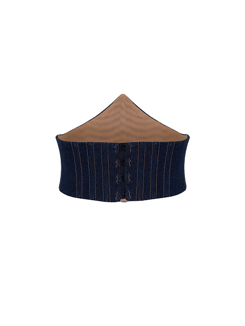 Dark blue denim corset, 2 Dark blue denim corset, 2