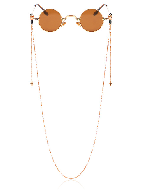 Rose Silver & Cubic Zirkonia Glasses Chain, 1 Rose Silver & Cubic Zirkonia Glasses Chain, 1