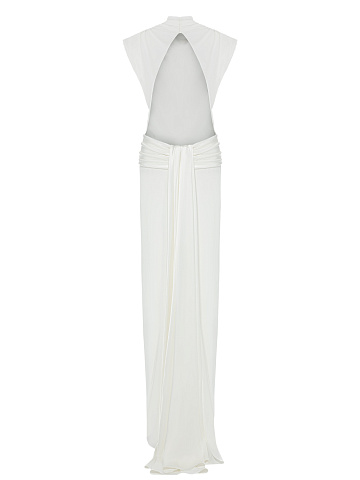 White draped maxi dress, 2