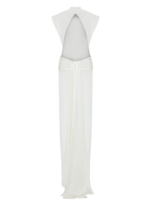 White draped maxi dress, 2