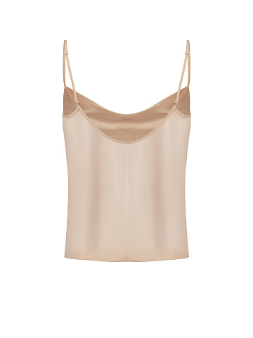 Beige Satin Top, 2