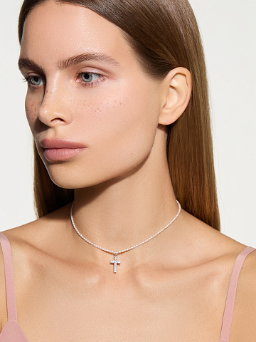 White Gold, Pearls & Diamonds Choker, 2