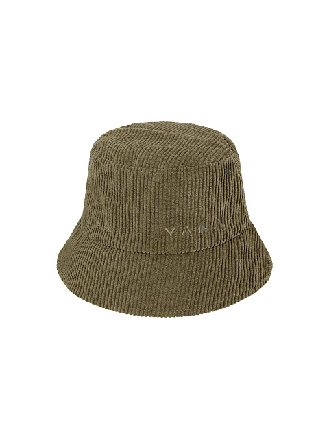 Green Embroidery Corduroy Bucket Hat, 1 Green Embroidery Corduroy Bucket Hat, 1