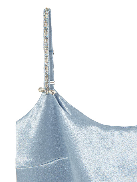 Light blue satin mini dress, 3 Light blue satin mini dress, 3