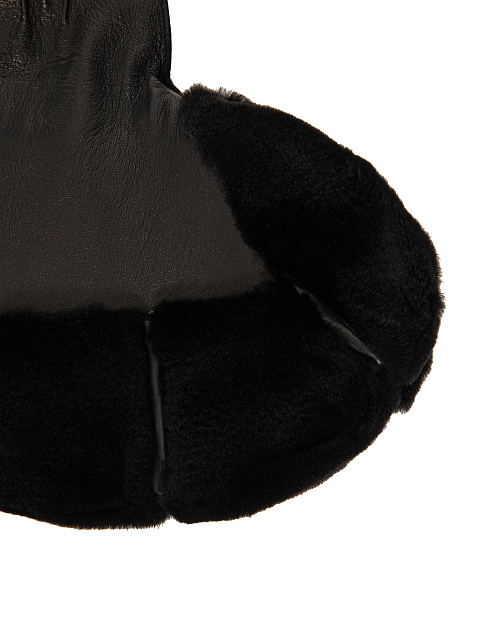 Black fur‑trim gloves, 4