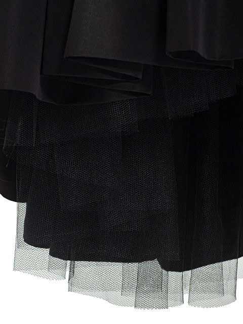 Black maxi taffeta skirt, 4